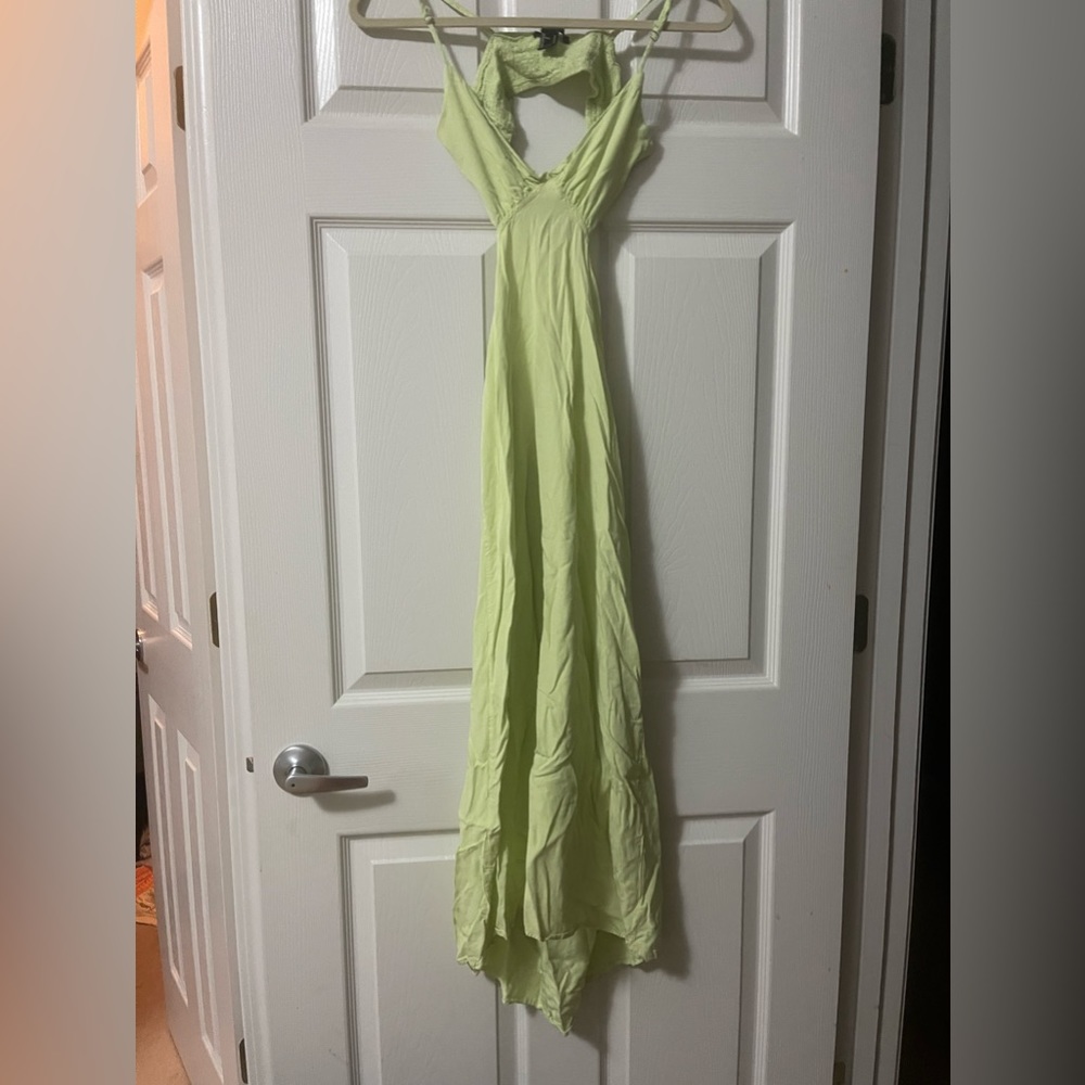 Green maxi dress